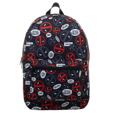 Deadpool Thought Bubble Print Sublimated Backpack